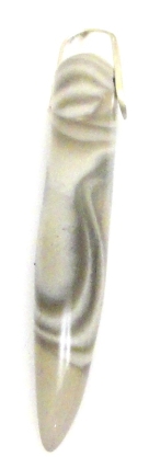 Zawieszka - krzemień pasiasty kieł 64x10x9mm + srebro 925