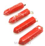 Zawieszka - jaspis cesarski grot czerwony 40x9mm