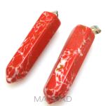 Zawieszka - jaspis cesarski grot czerwony 40x9mm