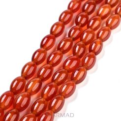 Karneol - oliwka -12x8mm