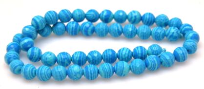 Turkus fasetowany stabilizowany niebieski - kula 8mm