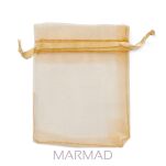 Woreczek ozdobny na biżuterię - 90x70mm- bordowy- organza - 3