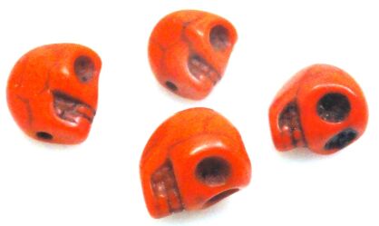 Howlit - czaszka 12x11x10mm - pomarańczowy