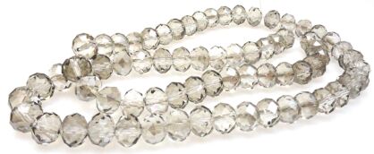 Kryształki fasetowane - oponka 10x7mm - grey