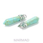 Zawieszka - howlit turkusowy - grot 36x8mm