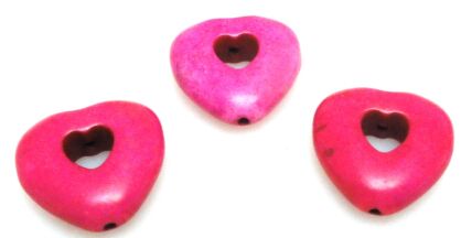 Howlit - serce 20x19mm - różowy