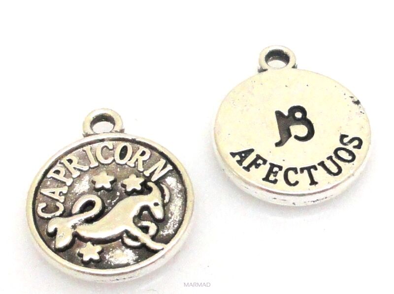 Zawieszka - znak zodiaku Koziorożec - moneta 14x12mm