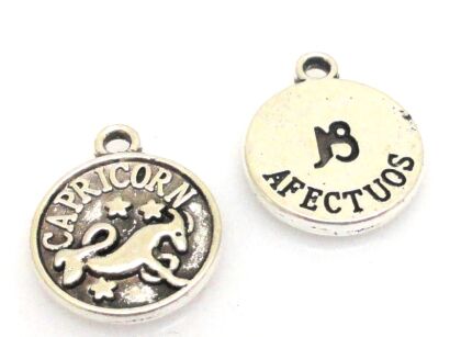 Zawieszka - znak zodiaku Koziorożec - moneta 14x12mm