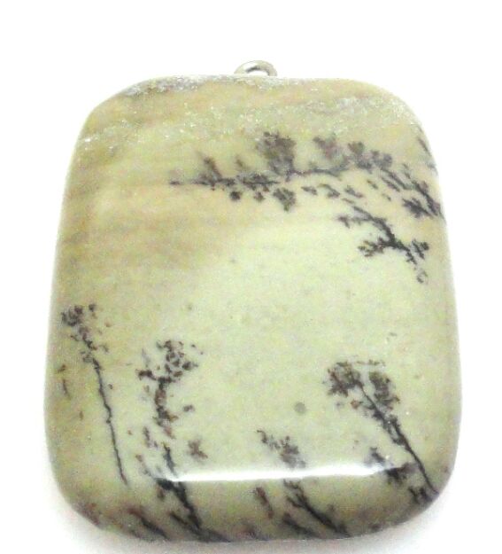 Jaspis z ogniwkiem na wisior - prostokąt 40x30mm