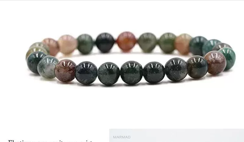 Bransoletka - Indian Agat- kule 8mm - 18cm