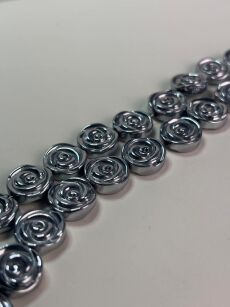 Hematyt ciemno srebrny - różyczka 12mm