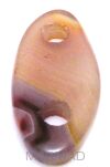 Agat - na wisior, klamra owal 59x28mm - dwa otwory