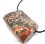 Jaspis leopard - na wisior - trapez 45x32x19mm