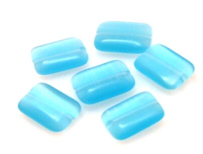 Kocie oko- uleksytowe - prostokąt 13x10mm - błękitny