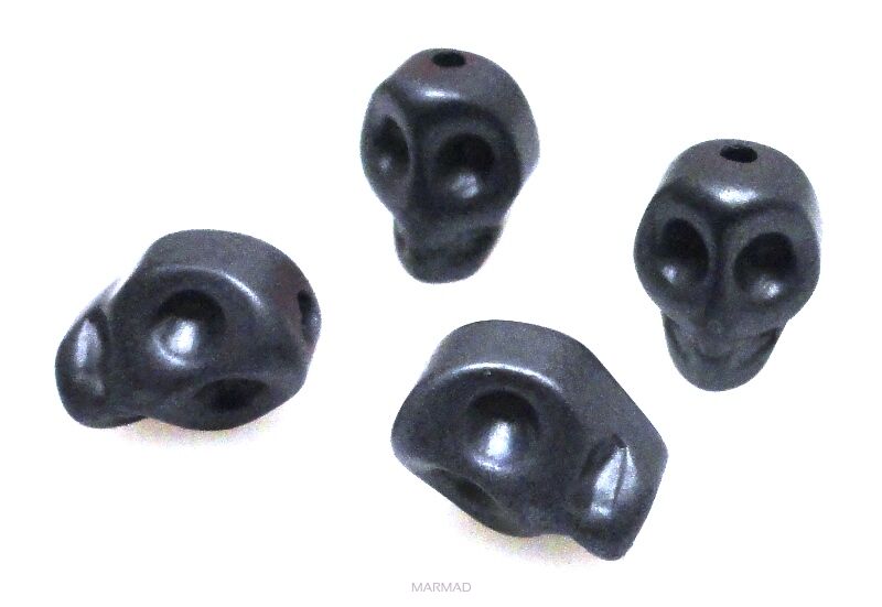 Hematyt matowy - czaszka 10x8mm - kolor hematytu