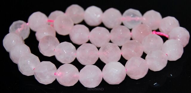 Kwarc różowy fasetowany - kula 12mm