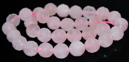Kwarc różowy fasetowany - kula 12mm