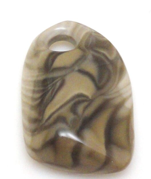 Krzemień pasiasty - wisior - 62x38mm