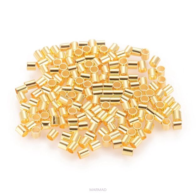 Walec zaciskowy- 2mm - kolor złoty