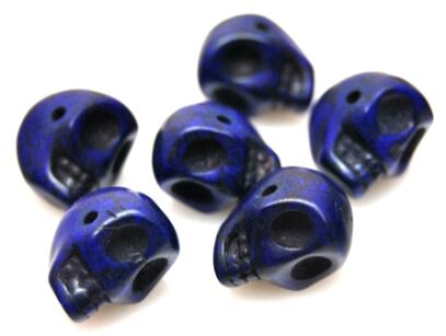 Howlit niebieski - czaszka 14x10mm