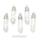 Zawieszka - howlit biały grot 35x8mm - 2