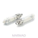 Zawieszka - howlit biały grot 35x8mm - 3