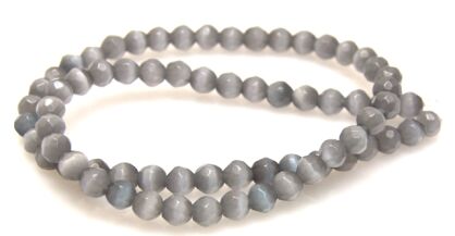 Kocie oko- uleksytowy fasetowany - kula 6mm - szary