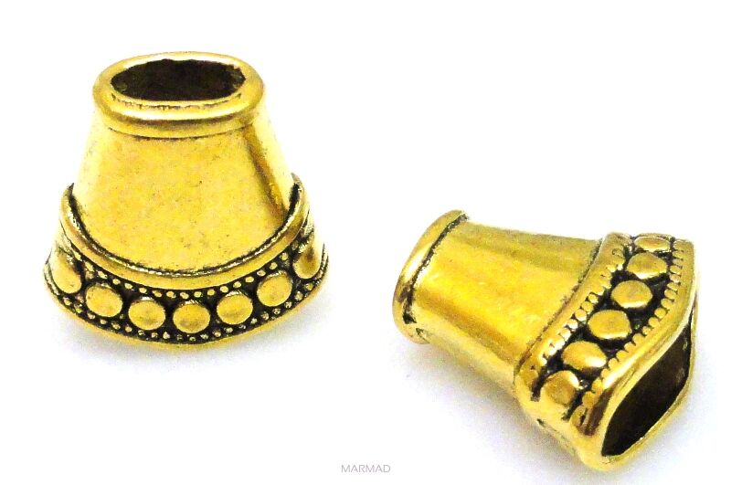Stożek do wykończenia, czapeczka bali 14x15mm - kolor złoty