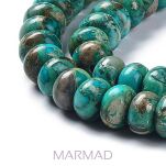 Jaspis cesarski turkusowy - oponka 8x5mm - 2