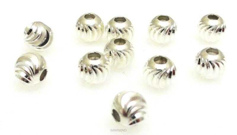 Kulka ozdobna księżycowa 4mm - srebro 925