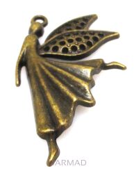 Zawieszka - tańczący Elf 40x24mm - antyczny brąz