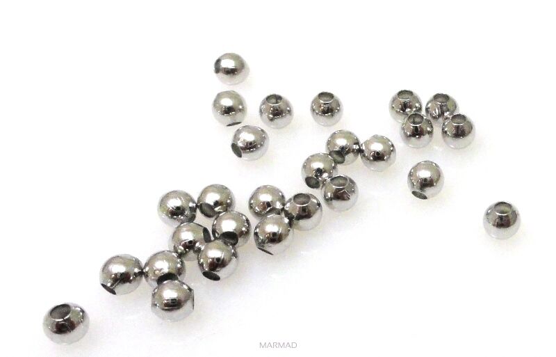 Kulka gładka 2,5mm - kolor srebrny