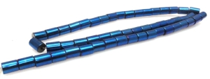 Hematyt magnetyczny - walec 7x5mm - niebieski