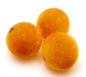 Kule welurowe 18mm - żółto pomarańczowe