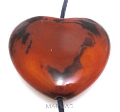 Agat - na wisior - serce 41x44x13mm