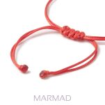 Baza do bransoletki- regulowany spotem sznurek woskowany- czerwona - 3