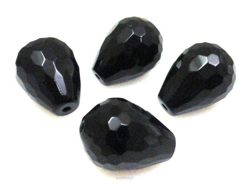 Onyks fasetowany - kropla 20x14mm