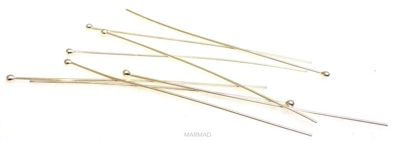 Szpilka z główką 6cm. - srebro 925