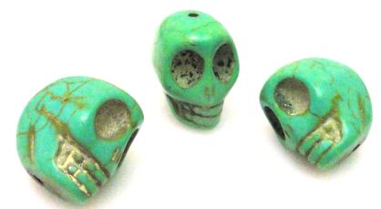 Howlit - czaszka 18x18x14mm - zielony