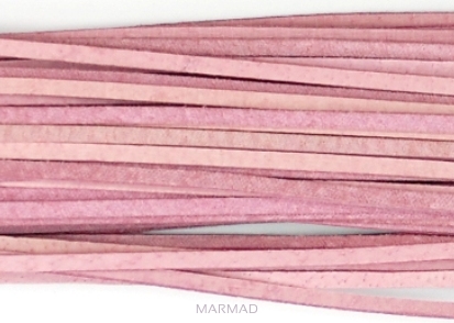 Rzemień skórzany jasno różowy - grubość 1x3mm
