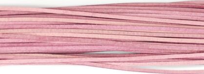 Rzemień skórzany jasno różowy - grubość 1x3mm