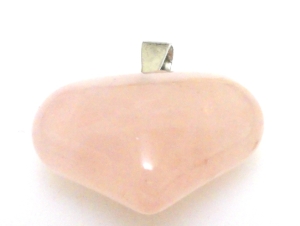 Zawieszka - kwarc różowy serce 26x20x12mm