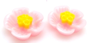 Kaboszon - kwiatuszki 16mm - jasno różowe