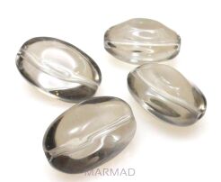 Orzech szklany księżycowy - 20x13mm - gray