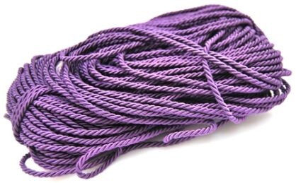Sznurek ozdobny pleciony 3mm - fioletowy - 1 metr
