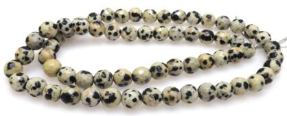 Jaspis dalmatyńczyk fasetowany - kula 6mm