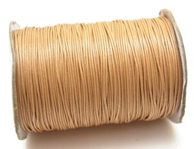 Sznurek woskowany lakierowany - o średnicy 1mm - cappuccino