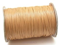 Sznurek woskowany lakierowany - o średnicy 1mm - cappuccino