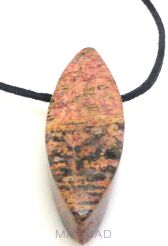 Jaspis leopard - na wisior - markiza 46x17x16mm