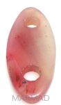 Agat - na wisior, klamra owal 61x26mm - dwa otwory